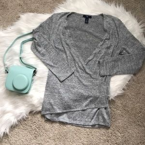 Gap faux wrap long sleeve T-shirt